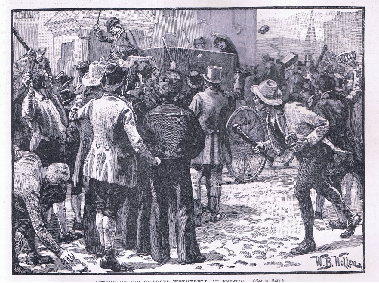 Angrep på Sir Charles Wetherell ved Bristol AD 1831 av William Barnes Wollen