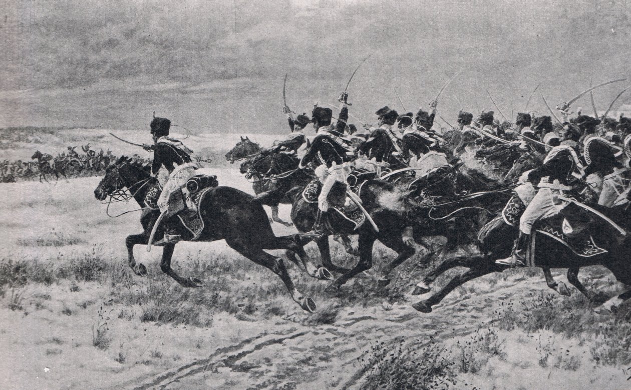 Benevente, 29. desember 1808, illustrasjon fra 'British Battles on Land and Sea', utgitt av Cassell, London, ca. 1910 av William Barnes Wollen