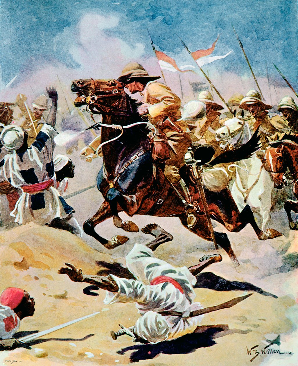 Anklagen mot de 21. Lancers ved Omdurman, 2. september 1898 av William Barnes Wollen