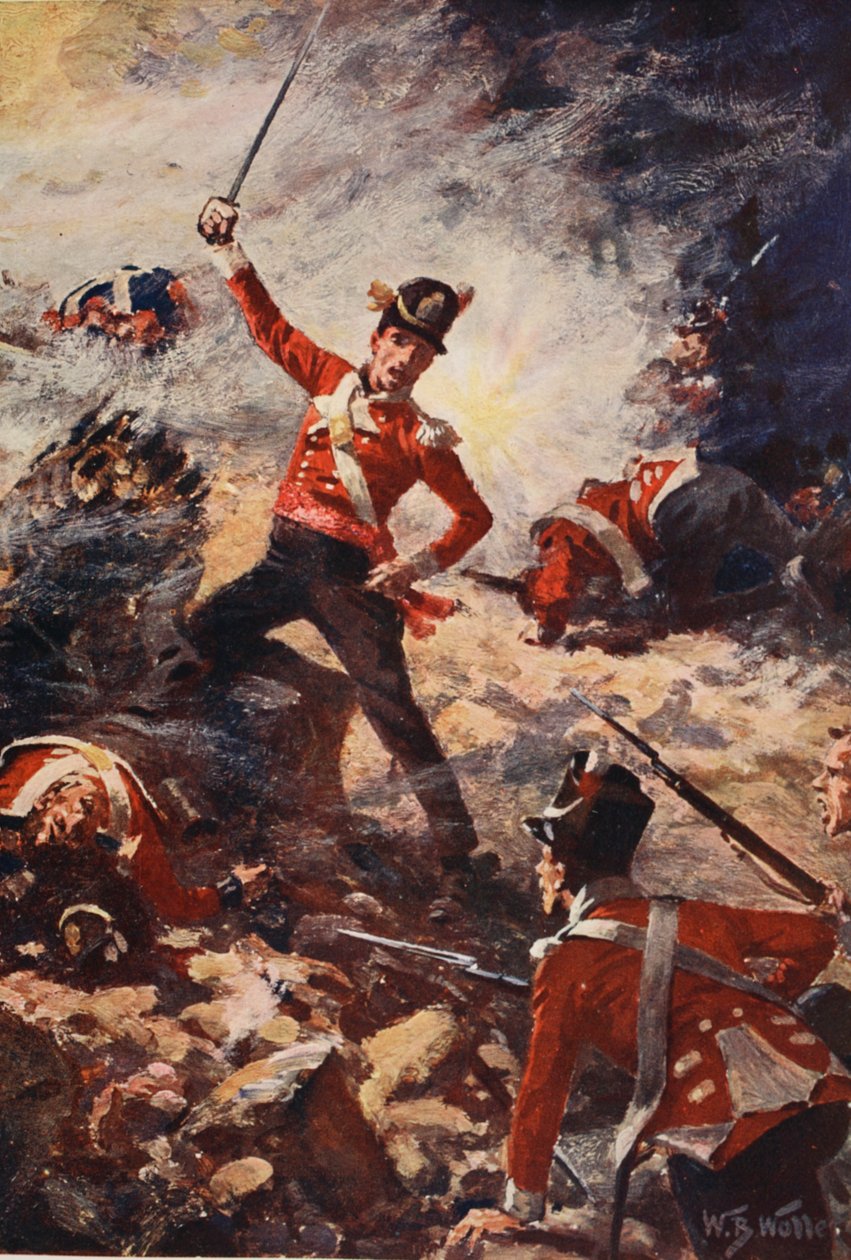 Colin Campbell leder det forlatte håpet i San Sebastian, illustrasjon fra 'Battles of the Nineteenth Century' av Archibald Forbes, GA Henty og major Arthur Griffiths av William Barnes Wollen
