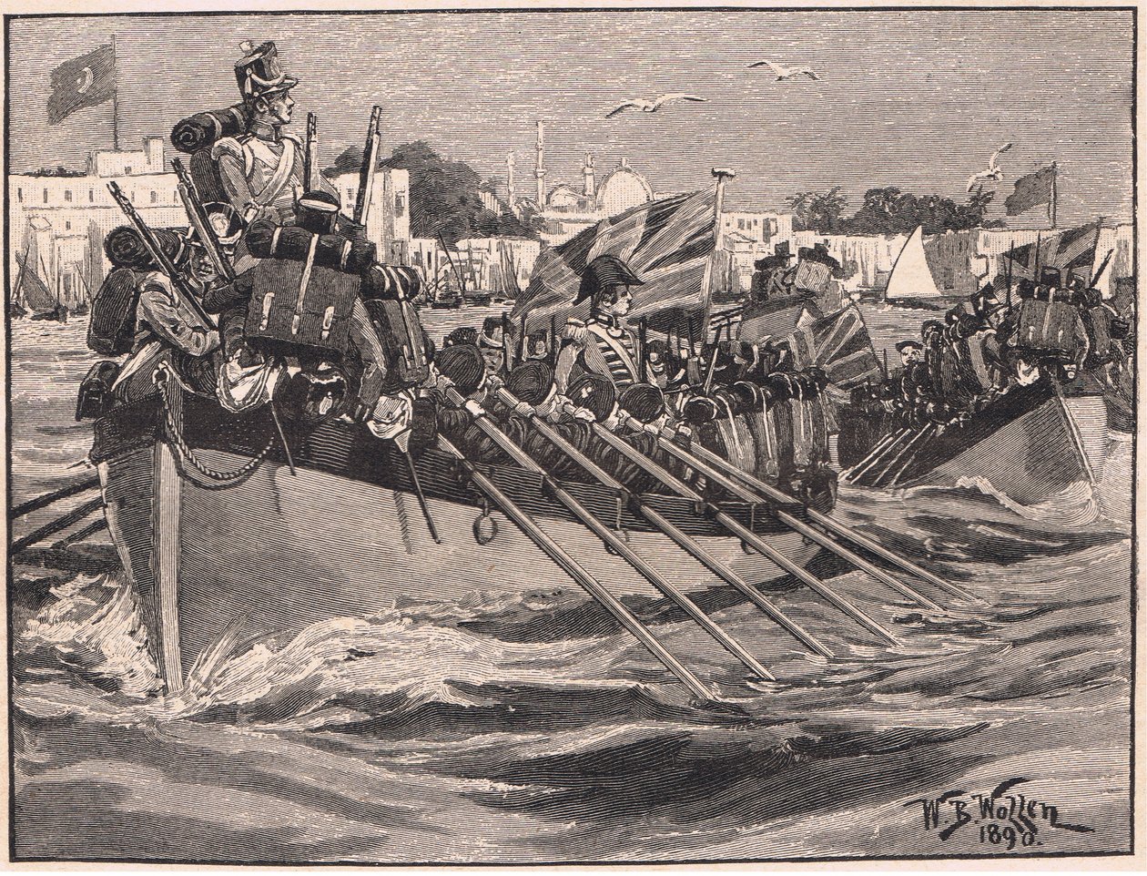 De britiske troppenes avgang fra Alexandria e.Kr. 1807 av William Barnes Wollen