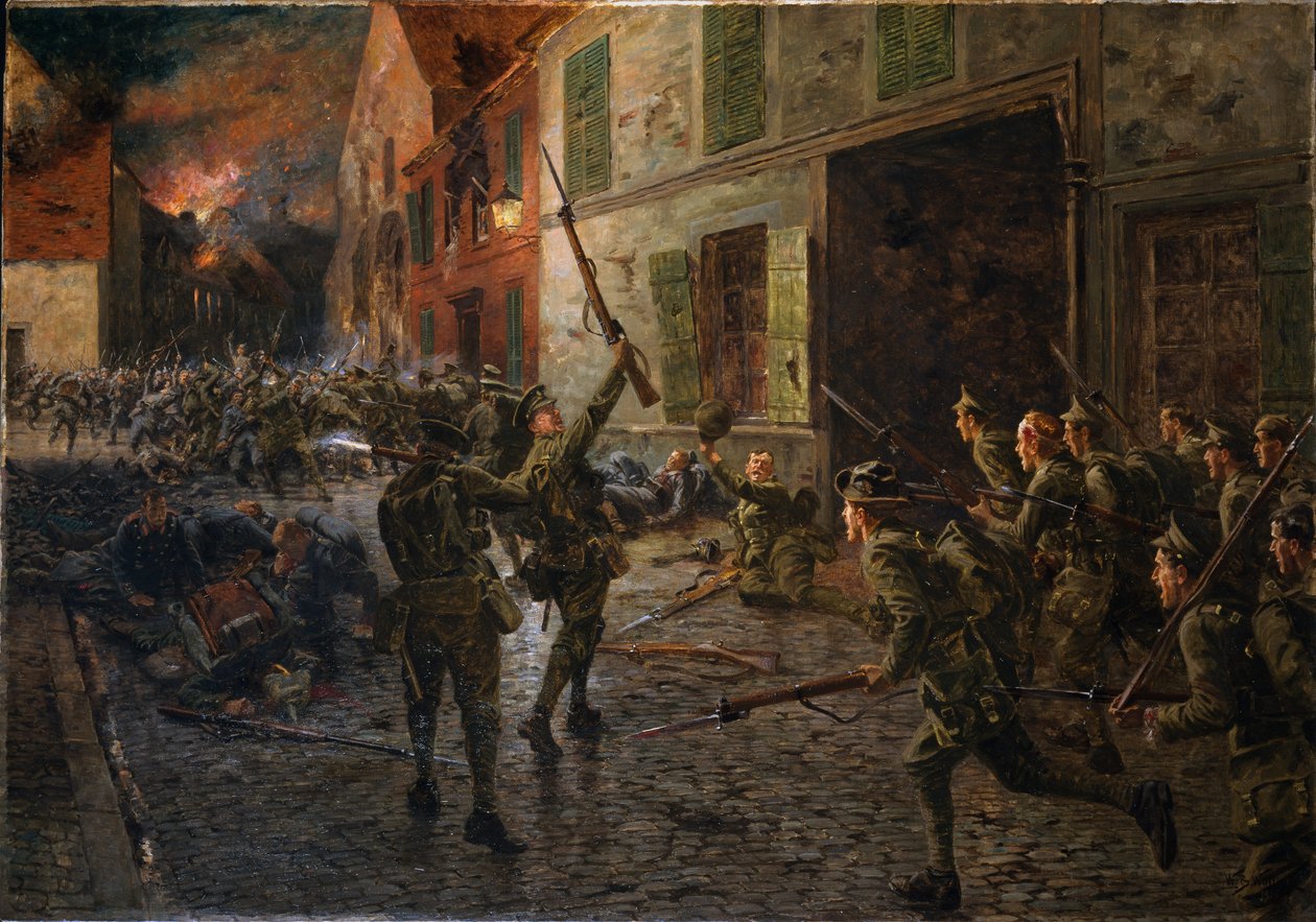 Landrecies, 25. august 1914, 1915 av William Barnes Wollen