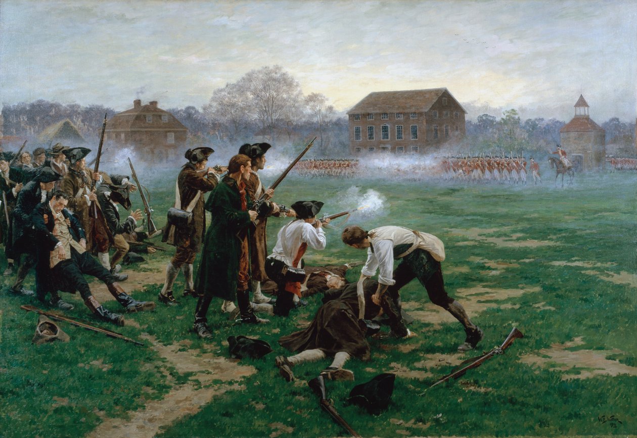 Slaget ved Lexington, 19. april 1775, 1910 av William Barnes Wollen