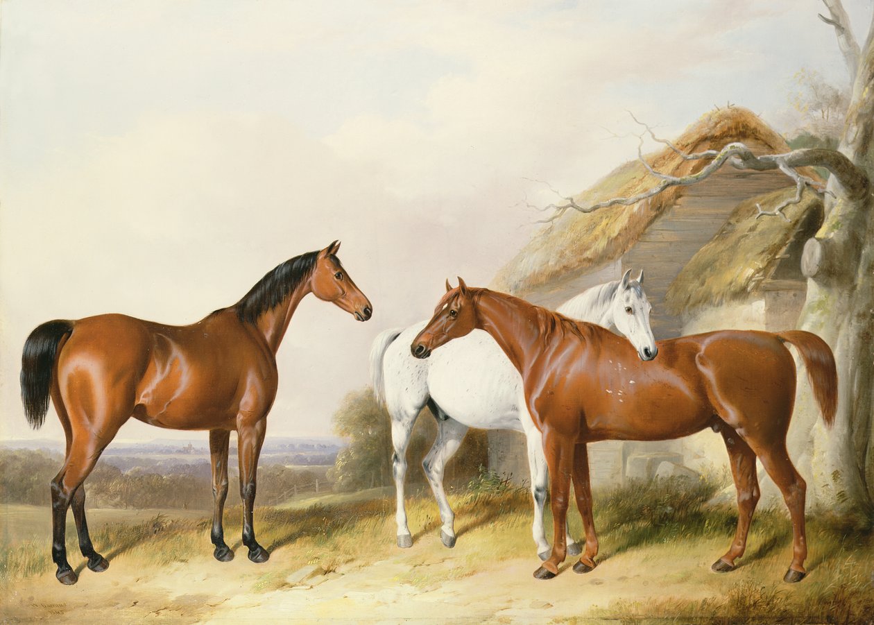 Utenfor stallen, 1845 av William Barraud