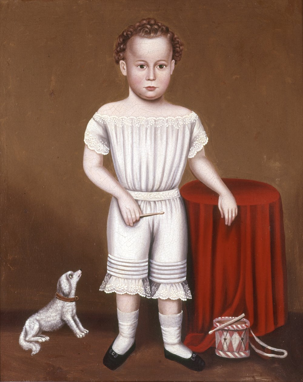 Gutt med en blikktromme, ca. 1845 av William Bartol