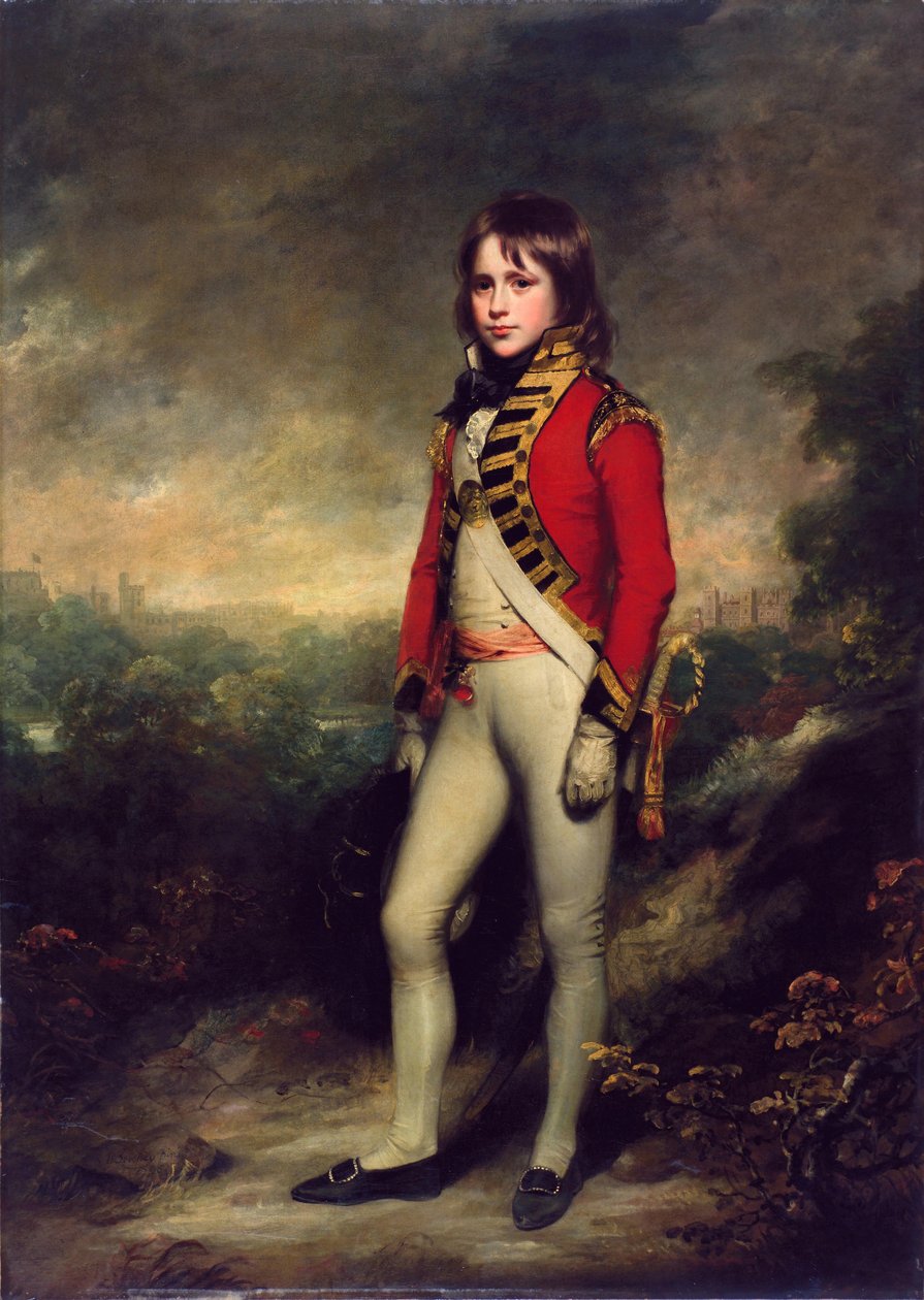 Mester James Hatch som Marshalls betjent ved Montem Eton av William Beechey