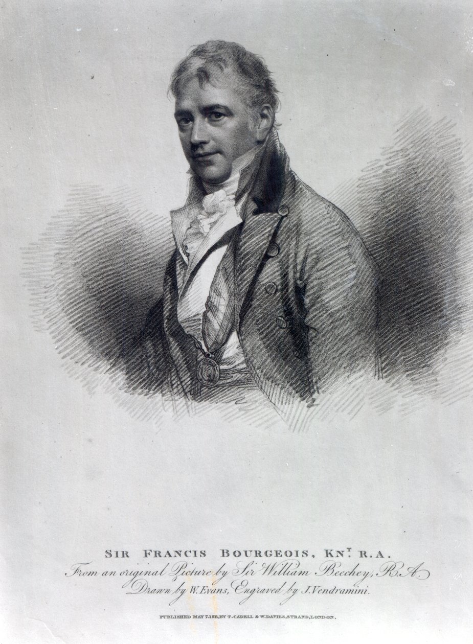 Sir Francis Bourgeois, etter en tegning av W. Evans, gravert av J. Vendramini, 1811 av William Beechey