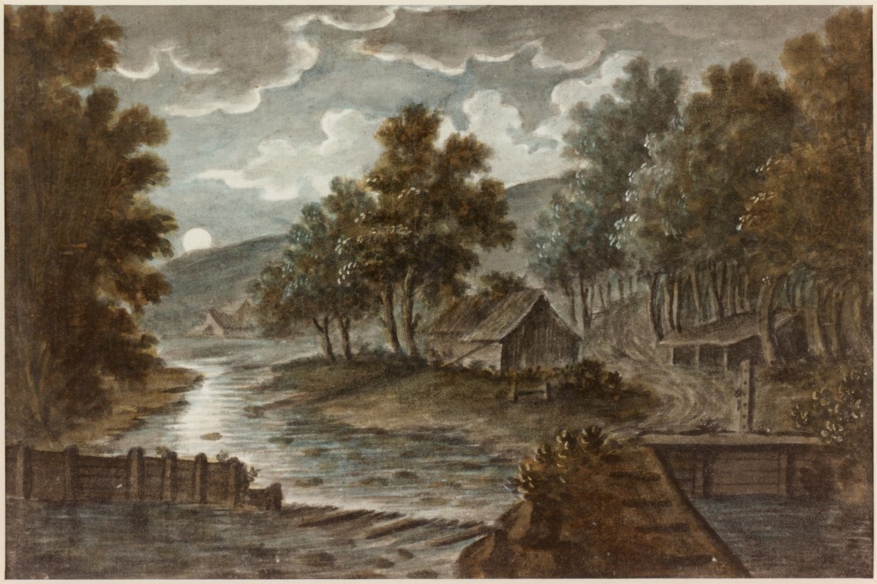 Blackburn nær Ravensworth (blyant og akvarell på papir) av William Beilby