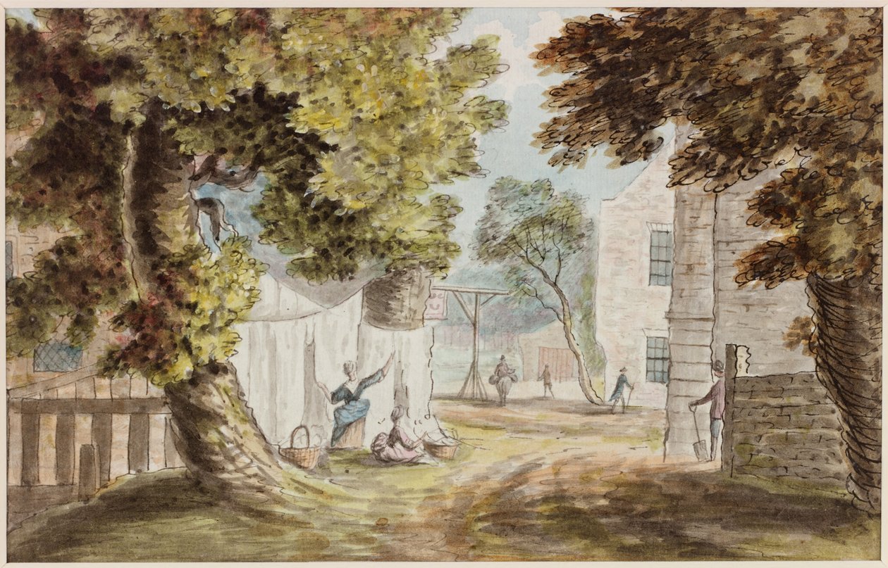 Busy Cottage (blyant og akvarell på papir) av William Beilby