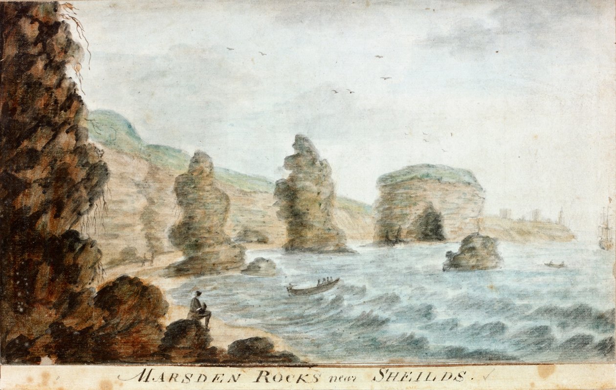 Marsden Rocks nær Shields av William Beilby