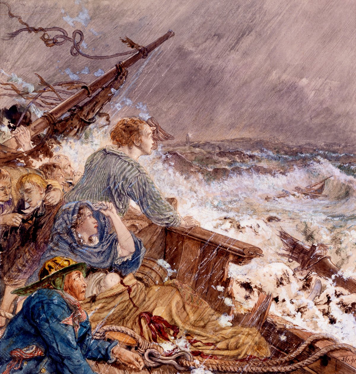 Grace Darling og faren hennes redder det skipbrudne mannskapet, 7. september 1838 av William Bell Scott