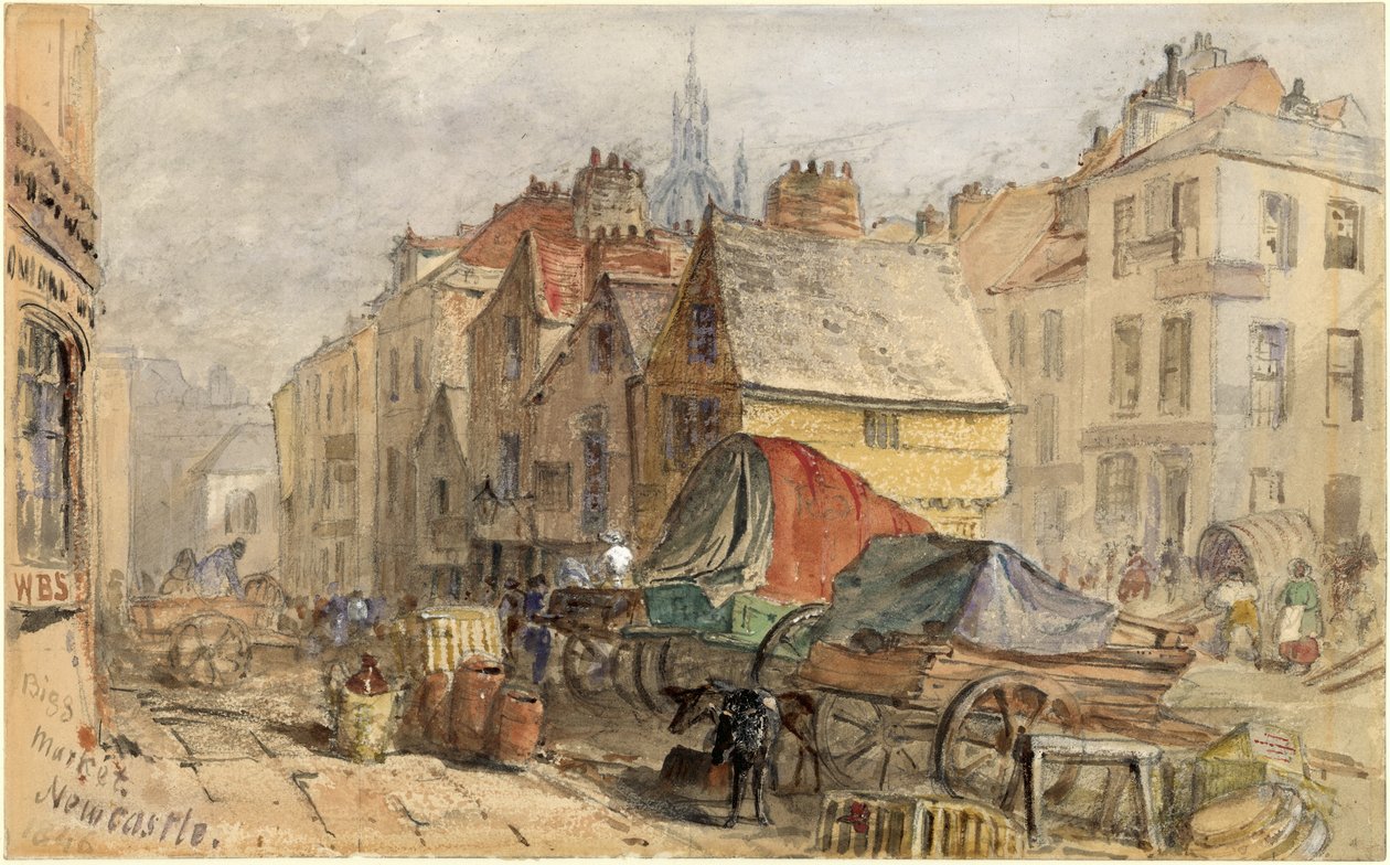 The Bigg Market, Newcastle upon Tyne av William Bell Scott