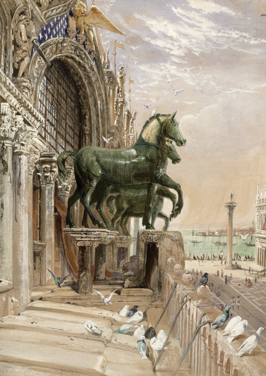 Øvre del av fasaden til Markuskirken, 1862 av William Bell Scott