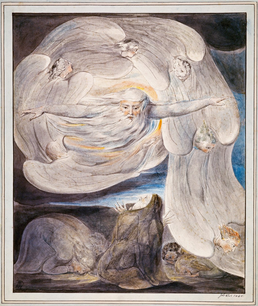 Job bekjenner sin formodning for Gud av William Blake