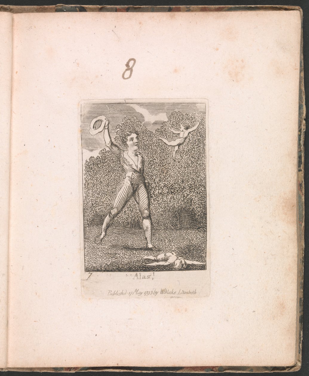 Akk, tallerken 9 fra For Children. The Gates of Paradise, 1793 av William Blake