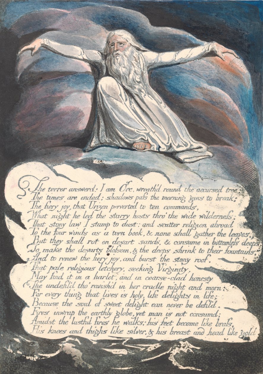 Amerika. En profeti, plate 10, av William Blake