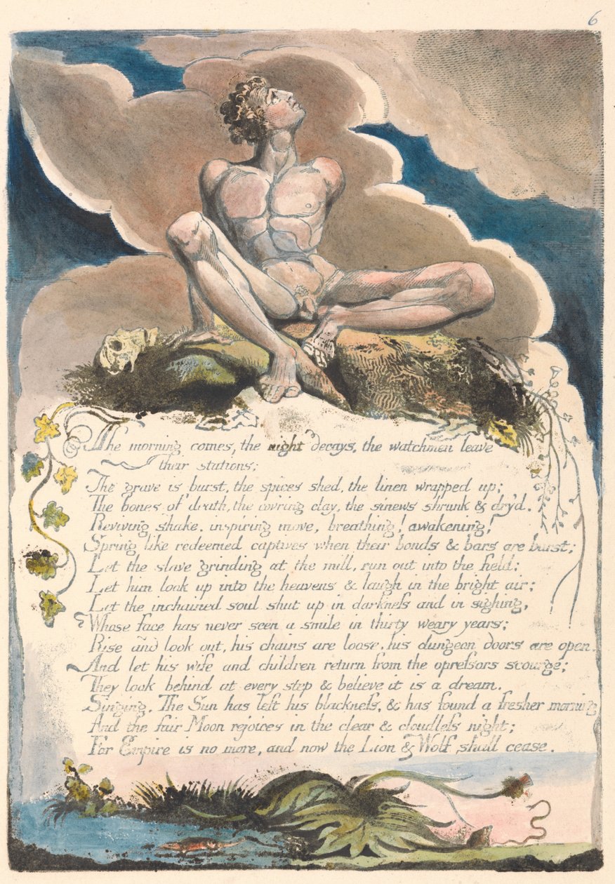 Amerika. En profeti, plate 8, morgenen kommer .... av William Blake