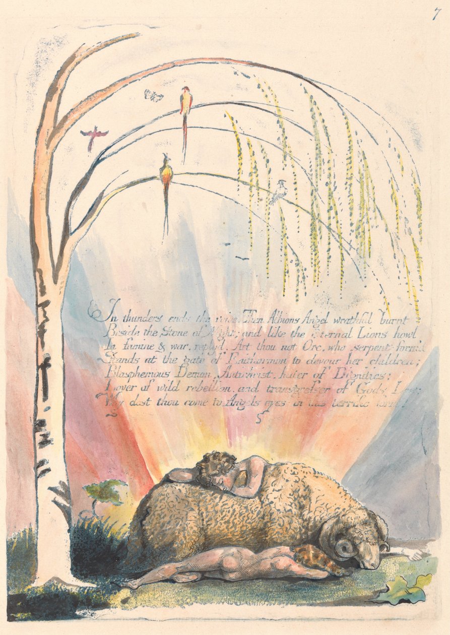Amerika. En profeti, plate 9, av William Blake