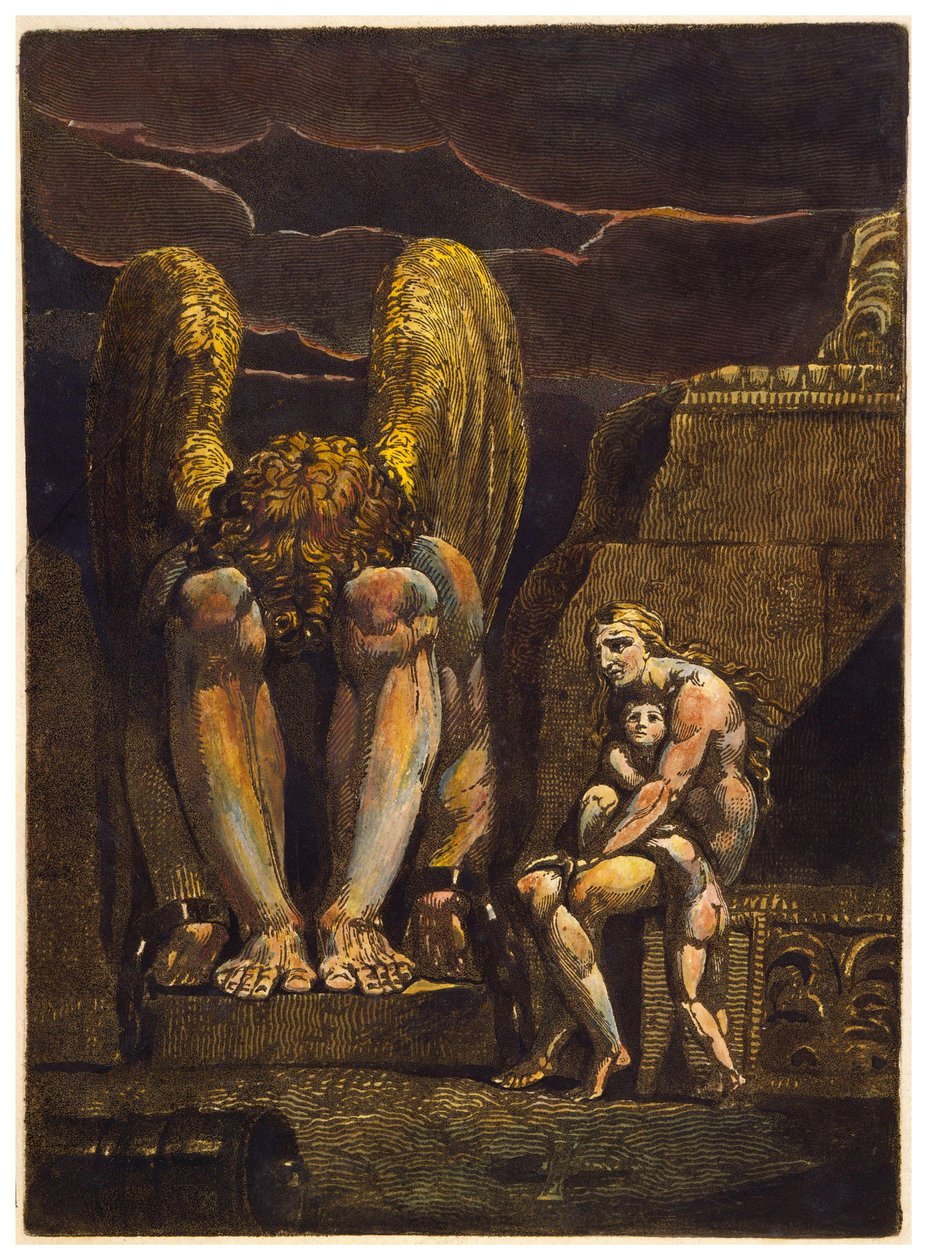 America a Prophecy kopier en tallerken av William Blake