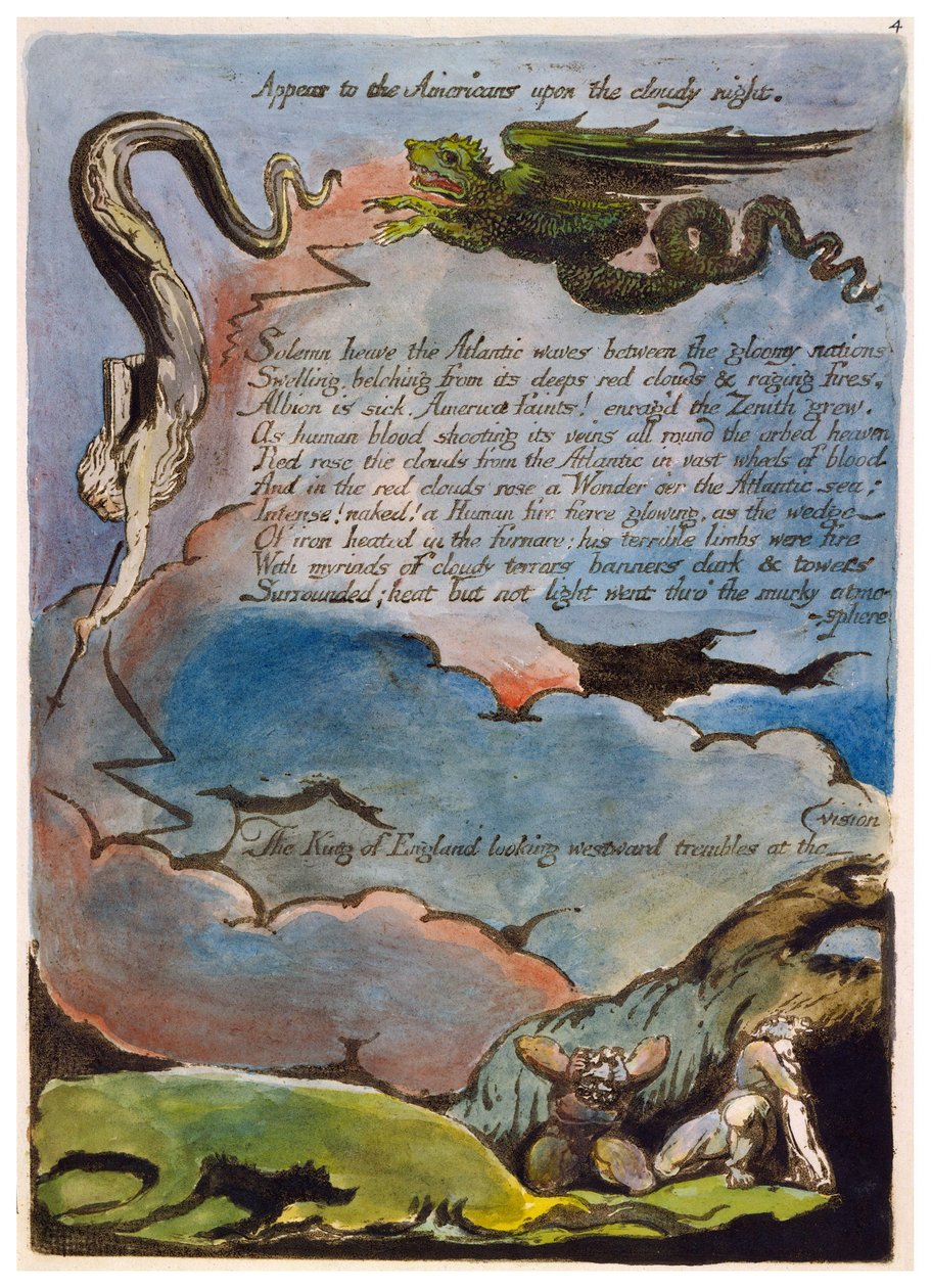 America a Prophecy kopier en plate 06 av William Blake