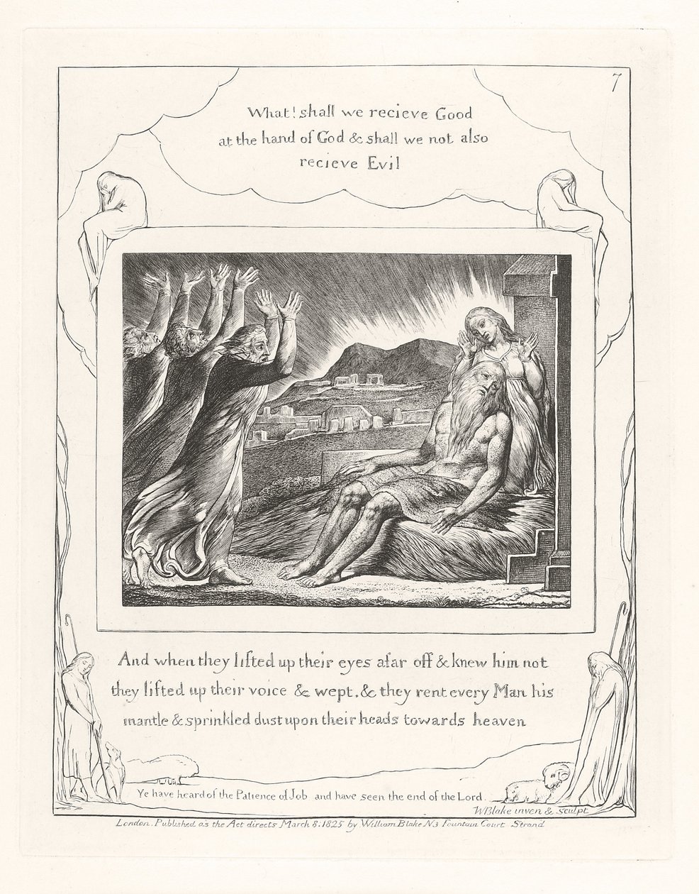 Og da de løftet øynene langt borte, 1825 av William Blake