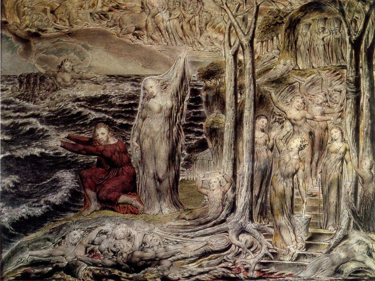 Blakes hule av nymfene Tempera Arlington Court Devon av William Blake