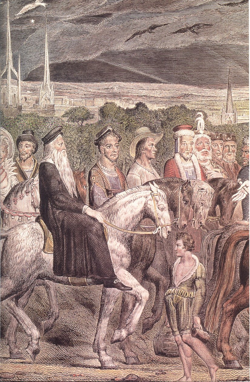 Blake-Cant-pilegrimer-detalj-a Farget gravering av William Blake