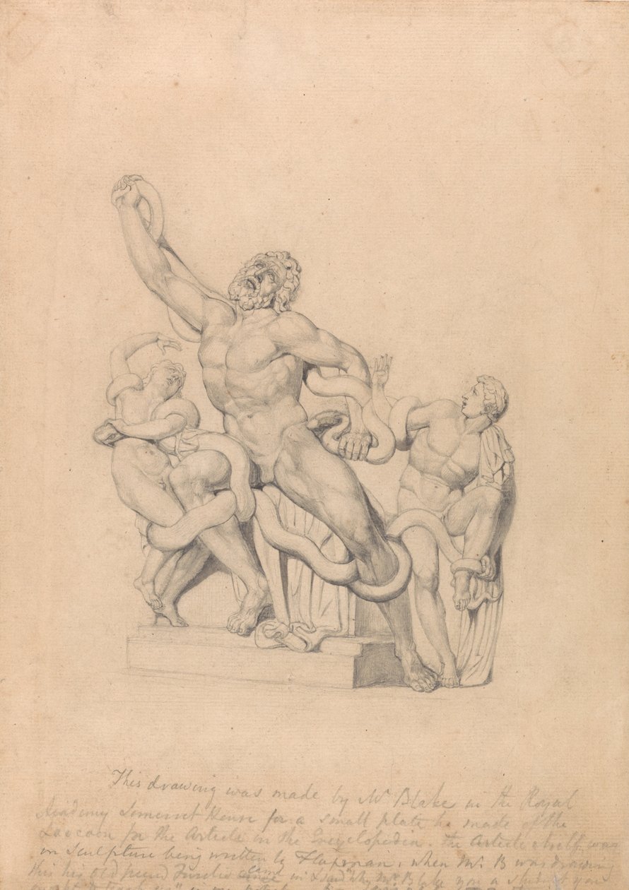 Kopi av Laocoön, for Reess Cyclopædia av William Blake