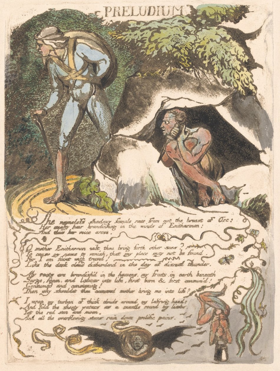 Europa. En profeti, plate 3, Preludium av William Blake