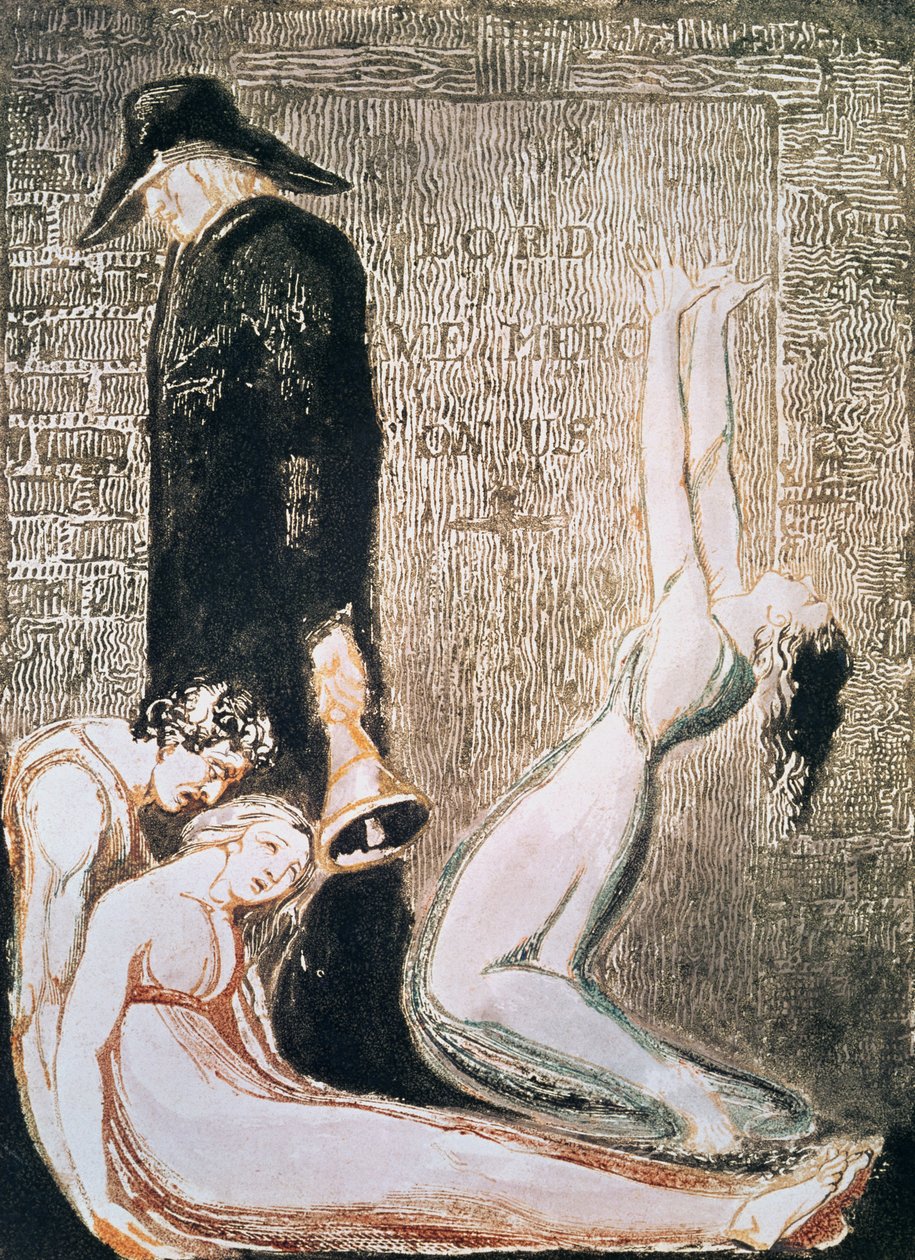 Europa en profeti; Pest, ca. 1794 (relieff etsing, gravering, wc) av William Blake