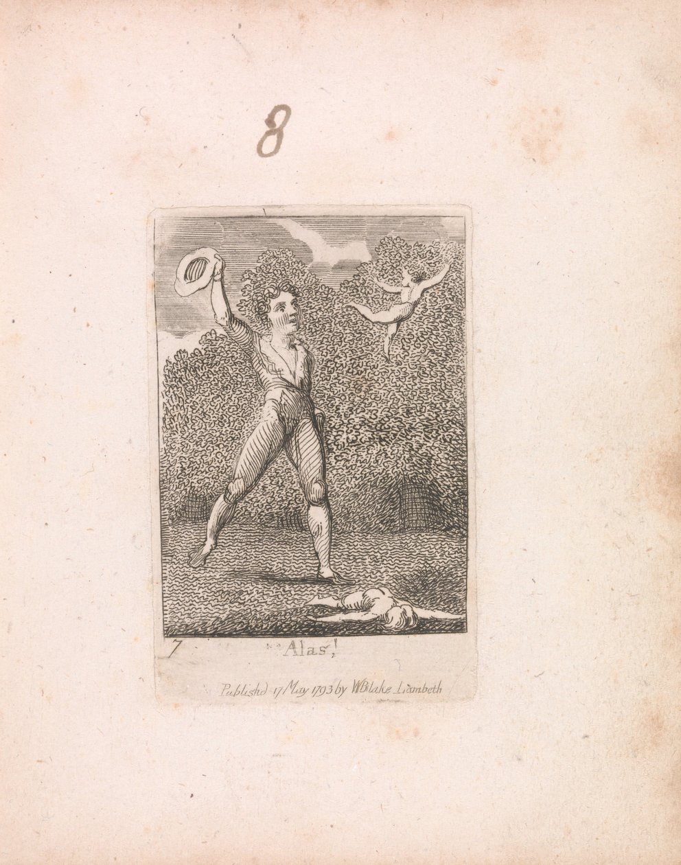 For barn. Paradisets porter, plate 9, akk! av William Blake