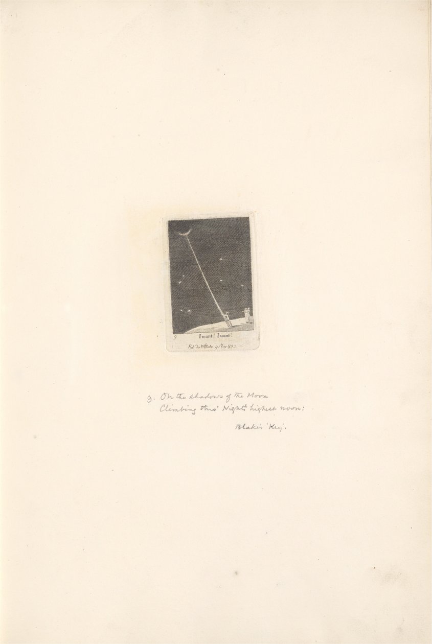 For kjønnene- Paradisets porter, plate 11, jeg vil! Jeg ønsker! av William Blake