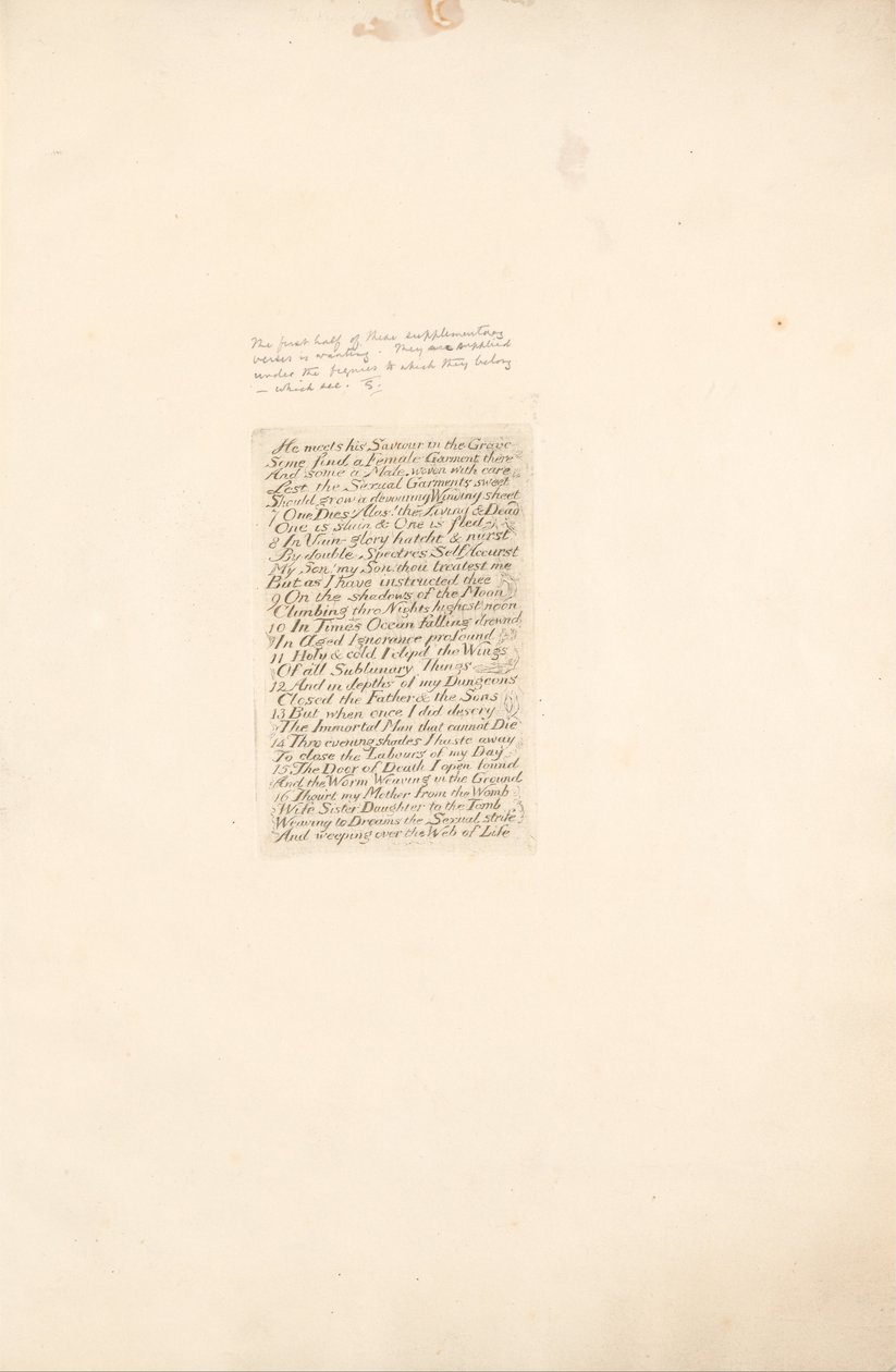For kjønnene- Paradisets porter, plate 20, møter han sin frelser i graven. . . . av William Blake