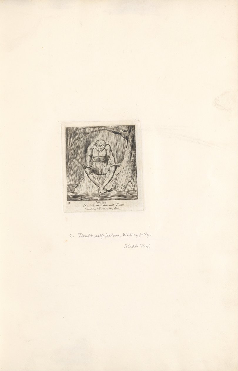 For kjønnene- Paradisets porter, plate 4, vann av William Blake