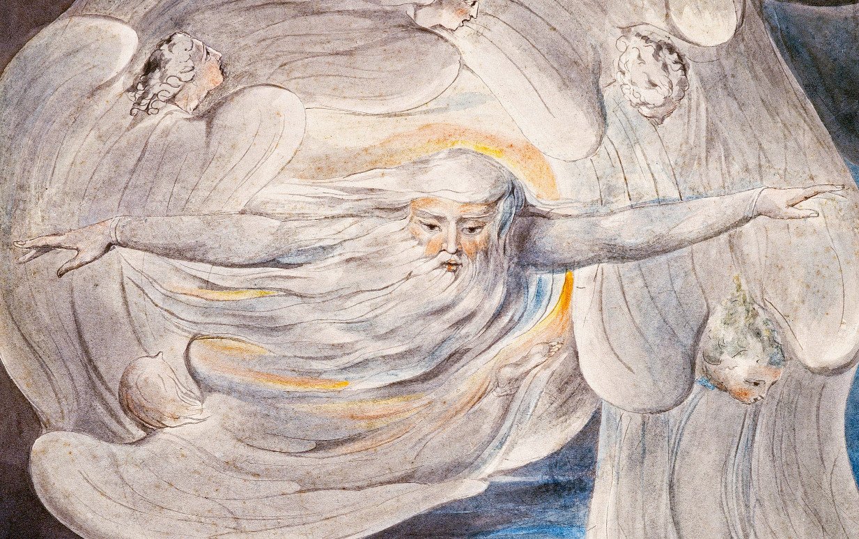 Gud svarer Job fra virvelvinden av William Blake