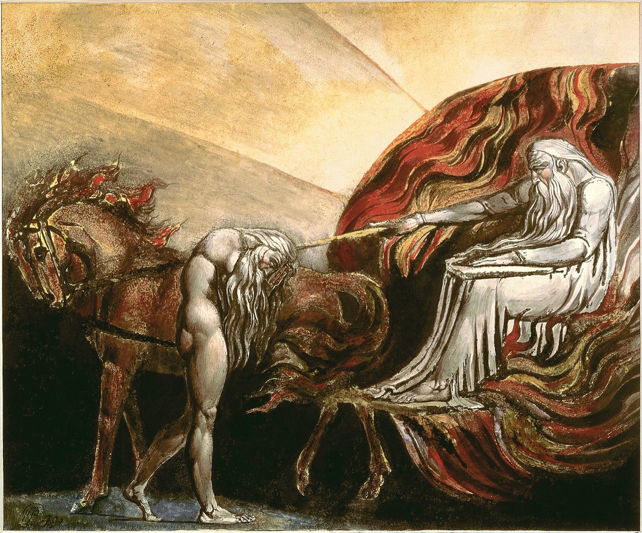Gud dømmer Adam av William Blake