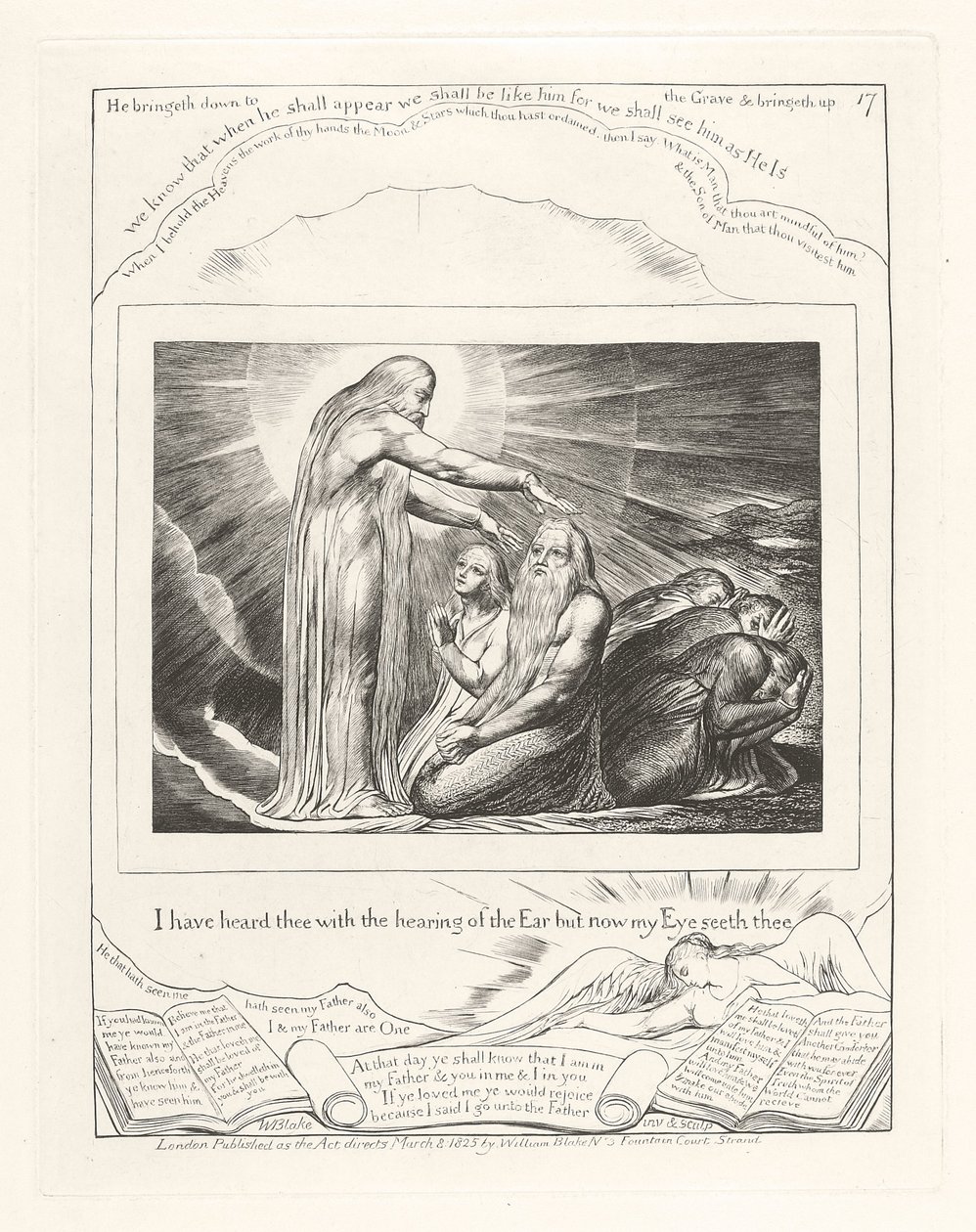 Jeg har hørt deg med ørets hørsel, men nå ser mitt øye deg, 1825 av William Blake