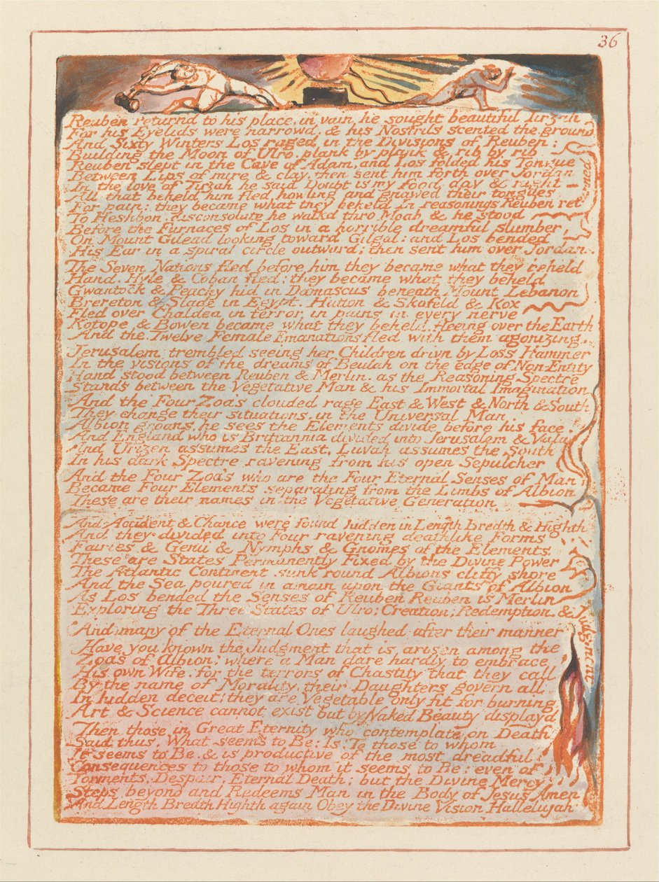 Jerusalem, tallerken 36, av William Blake