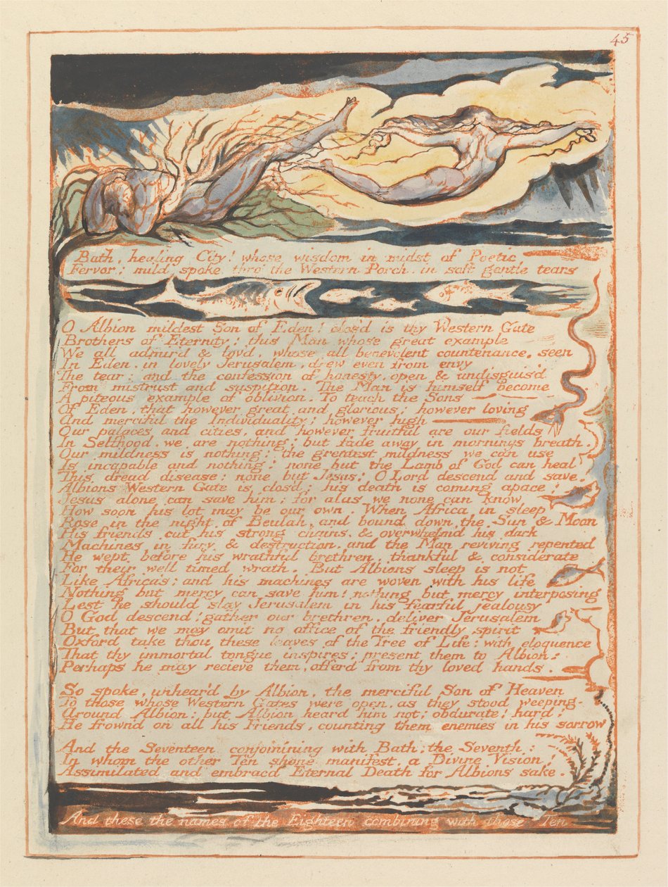 Jerusalem, tallerken 45, av William Blake