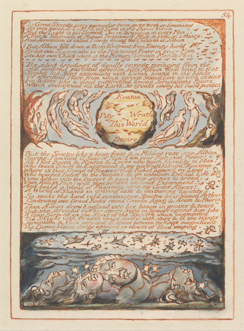 Jerusalem, plate 54, i stor evighet .... av William Blake