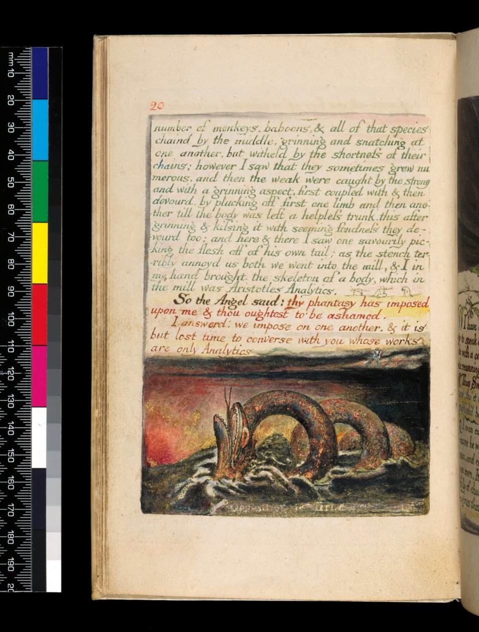 Himmelens og helvetes ekteskap (pl.20), ca. 1790-93 (relieff-etsing ferdig med penn og wc) av William Blake