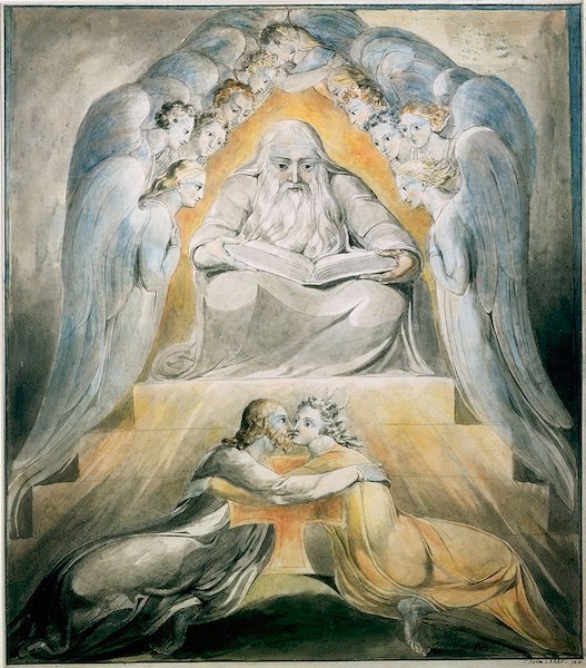 Barmhjertighet og sannhet møtes sammen av William Blake