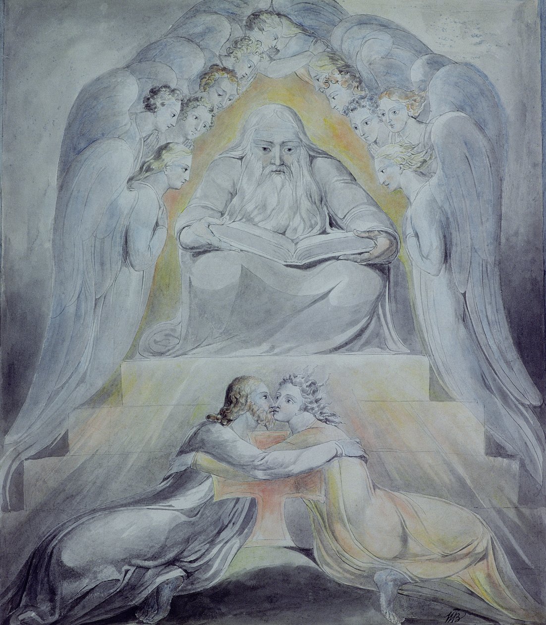 Barmhjertighet og sannhet møtes sammen, rettferdighet og fred har kysset hverandre av William Blake