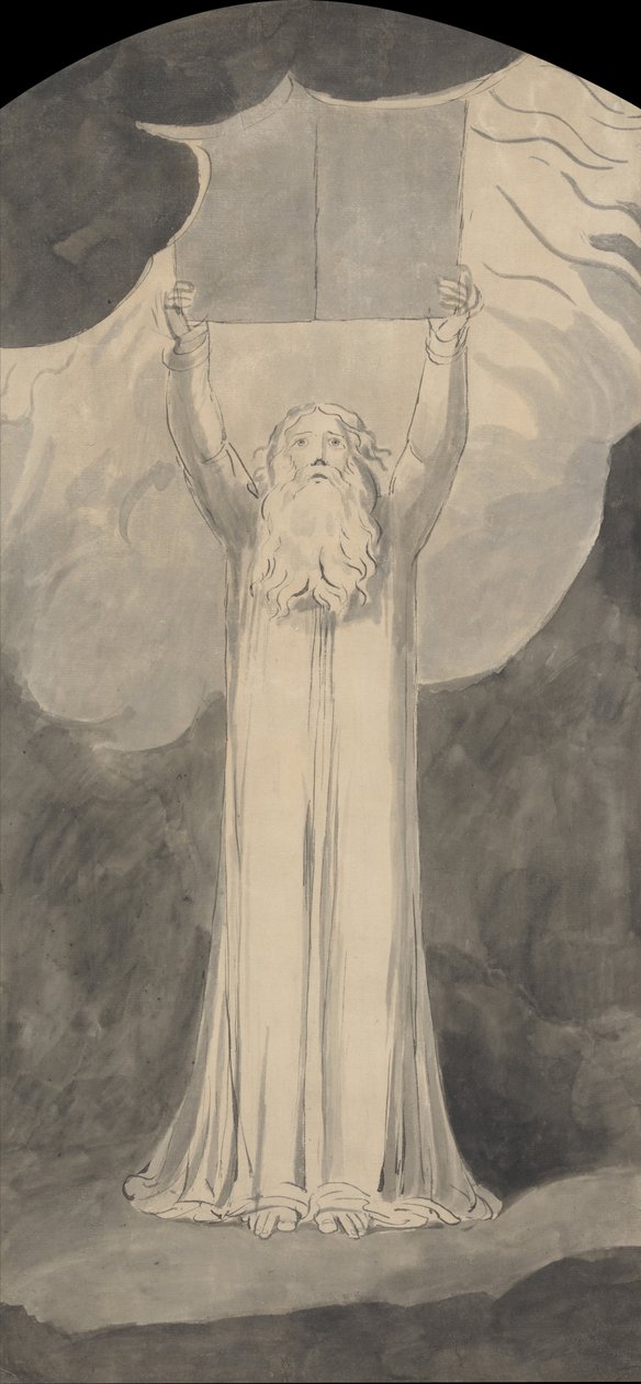 Moses mottar loven av William Blake