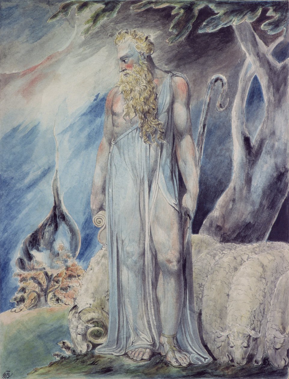 Moses og den brennende busken av William Blake