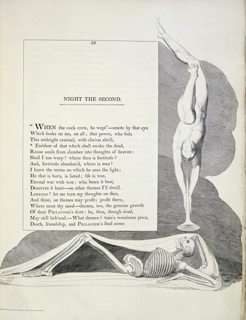 Night Thoughts, av Thomas Young (Plate 5: Night the second), 1797 O1:Night Thoughts, av Thomas Young, 1797, (plate 5) av William Blake