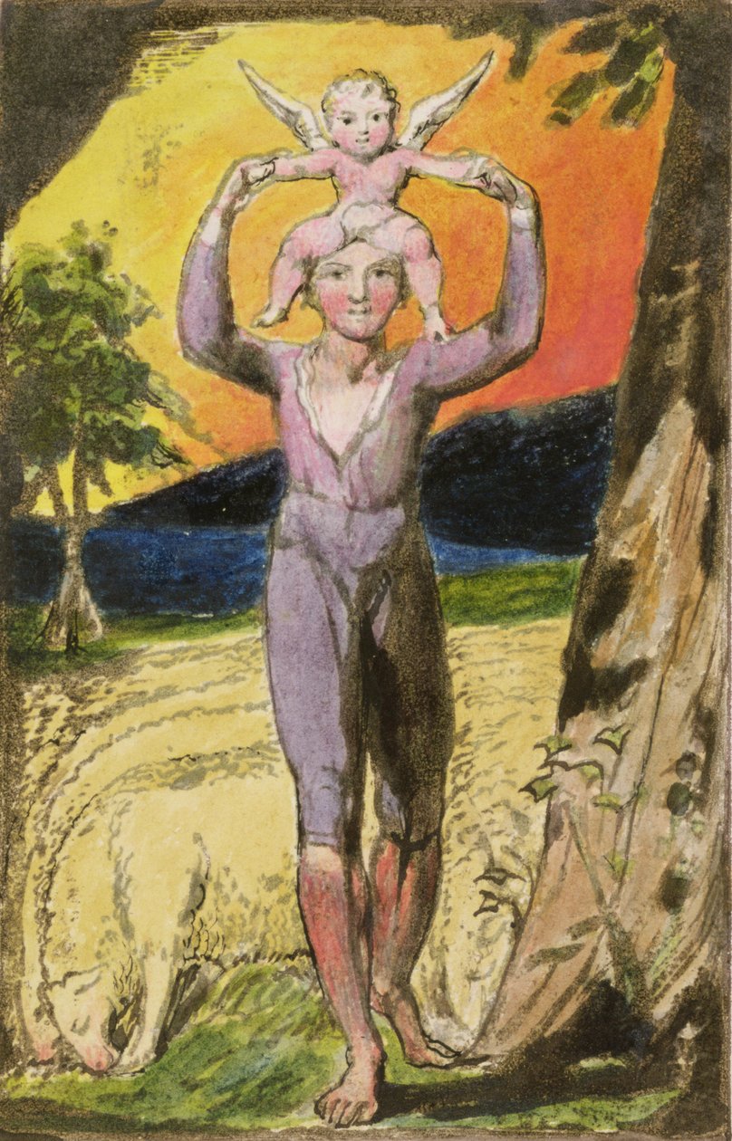 P.124-1950.pt29 Frontispice til Songs of Experience: plate 29 fra Songs of Innocence and of Experience (kopi R), ca. 1802-08 (etsing, blekk og wc) av William Blake