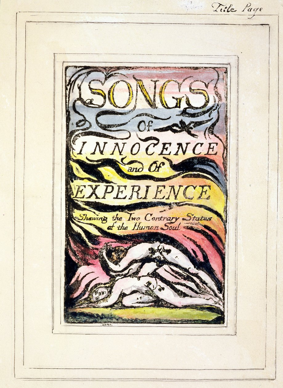 P.124-1950.tp Tittelside fra Songs of Innocence and of Experience (kopi R) c.1802-08 (etsing, blekk og wc) av William Blake
