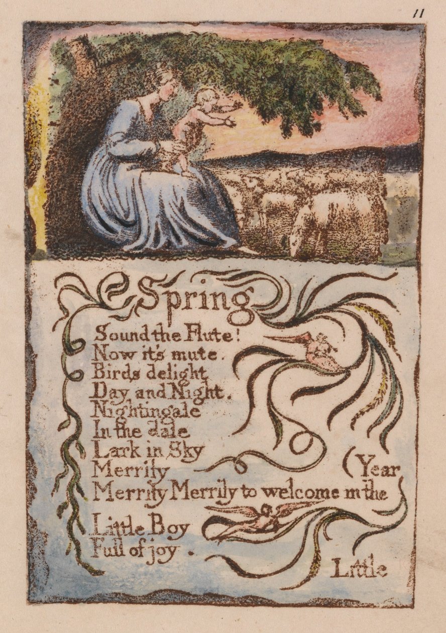 Sanger om uskyld og erfaring, plate 11, av William Blake