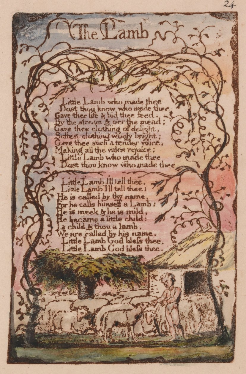 Sanger om uskyld og erfaring, plate 24, av William Blake